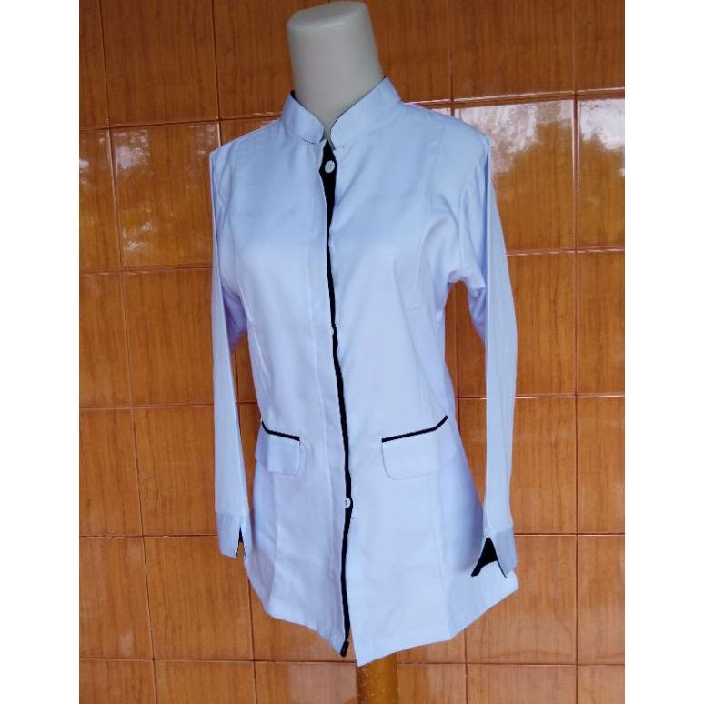 LARIS Baju Dinas Hitam Putih Polos / Baju Dinas Hitam Putih ASN mrhbgt