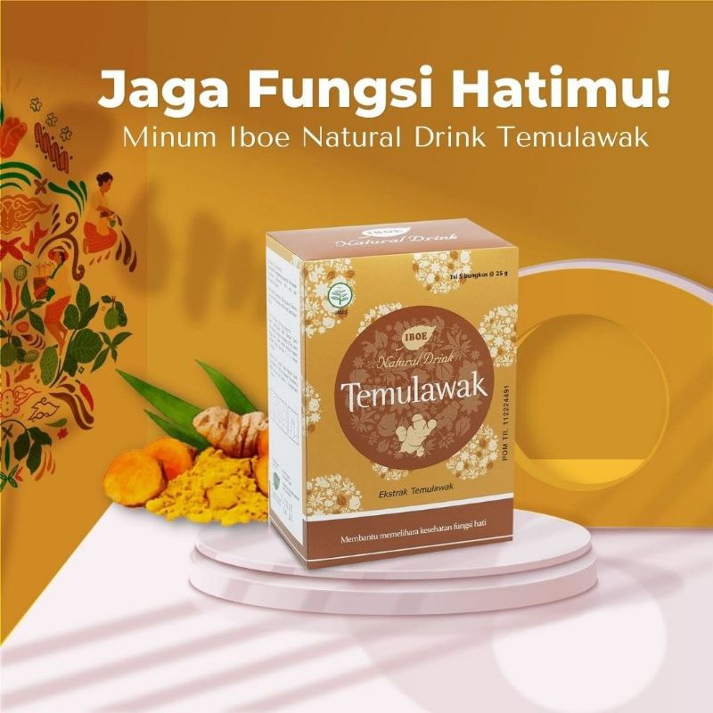 

Jamu IBOE 1 Box IBOE Natural Drink Temulawak 5 sachet