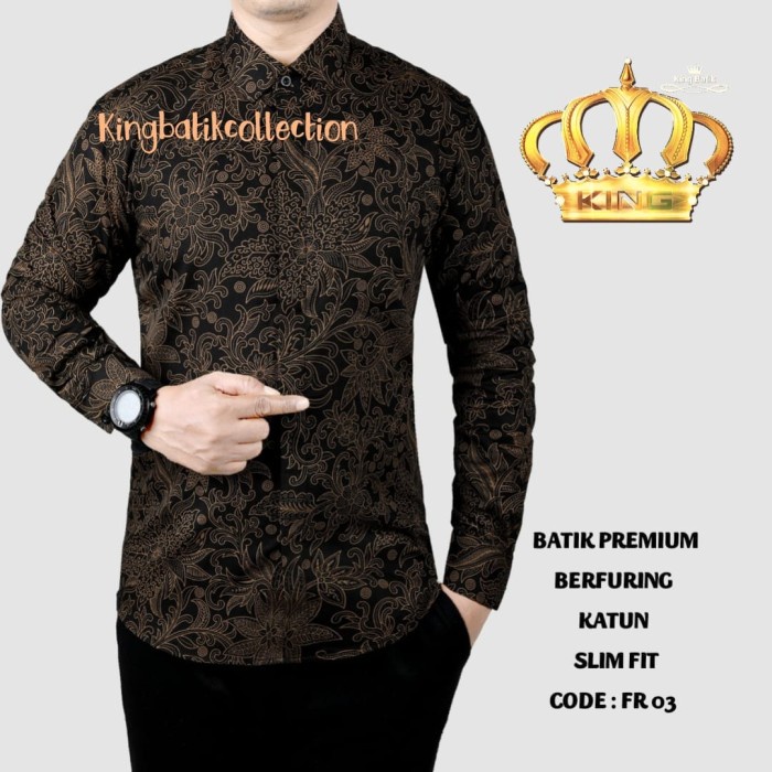[COD] Batik Kemeja Pria Slim Fit New Model Acs 150 Diskon