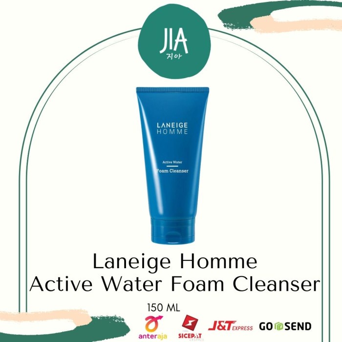 [New Ori] Laneige Homme Active Water Foam Cleanser Berkualitas