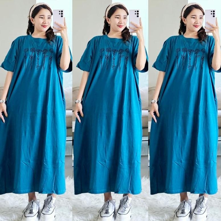 Miliki - Luvluv Dress Casual Jumbo Katun Kombed Gambar Bordir