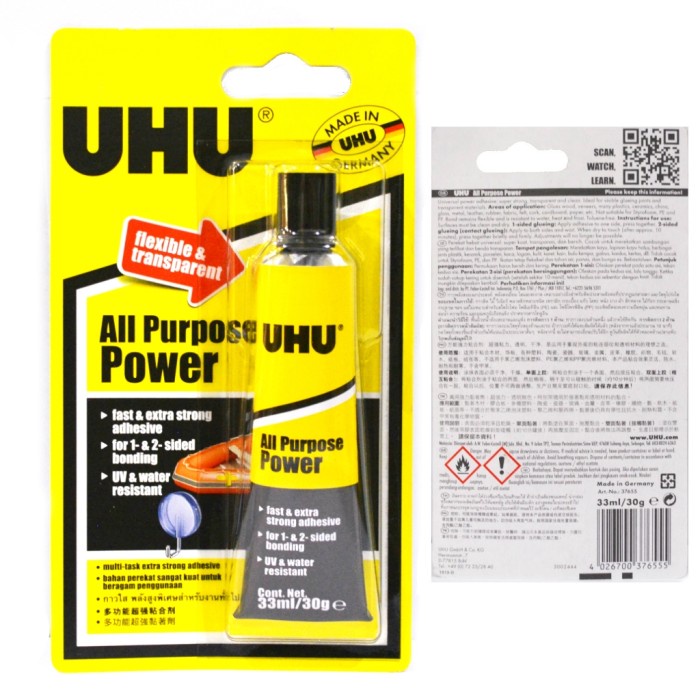 

Lem Sepatu Uhu Contact Liquid 33Ml Tas Karet Kulit Kain/Lem Super Kuat