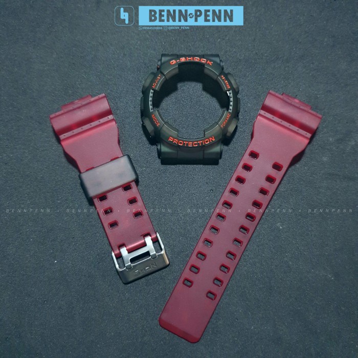 Bezel Strap Jam Tangan Casio G Shock Ga 100 / Gd 120 / Ga 140 Redshock