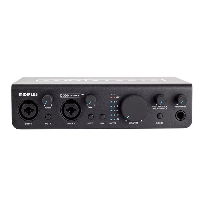 Soundcard Audio Interface MIDIPLUS Studio 2 Pro 2 mic atau Instrumen