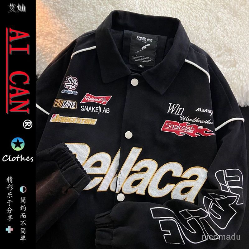 Nico-jaket nascar vintage racing//Jaket Varsity Wanita Bomber Baseball Lengan Panjang/bomber jaket