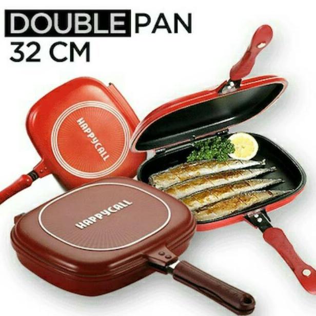 MURAH DOUBLE PAN HAPPYCALL/PANGGANGAN TEFLON DUA SISI/PEMANGGANG + PENGGORENGAN SERBAGUNA ANTI LENGK