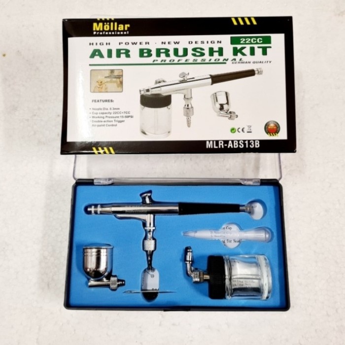 ✅New Airbrush Air Brush Spray Gun Art Spet Lukis Kit Dual Cup Mollar Tg133B Limited