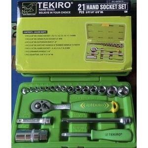 ✅New Tool Box / Tools Box / Tool / Kunci Sock 21Pcs Hand Socket Set Tekiro Terbatas