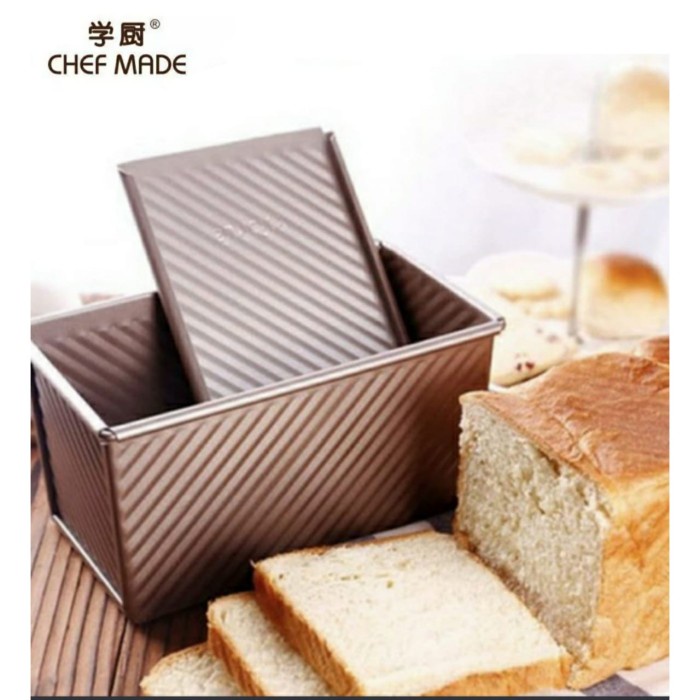 

✅Original Loyang Roti Tawar Salur 450G / Chefmade Loaf Pan Rose Gold - Wk9054C Berkualitas