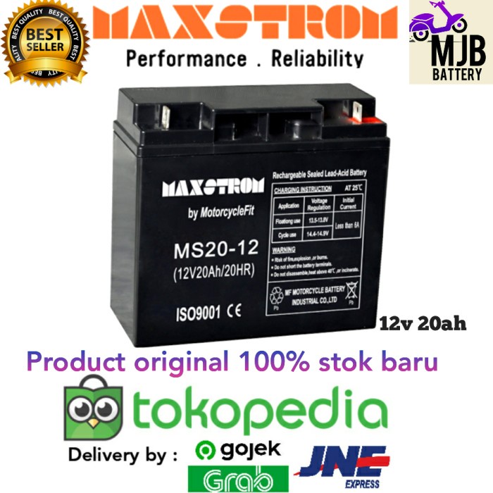 ✅Original Aki Genset 12V 20Ah 12V20Ah 12 V 20 Ah Aki Kering Vrla Terbatas