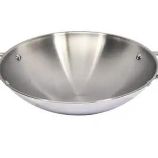 ✅Original Krischef 34 Cm Wajan Stainless Wok Pan Terbatas