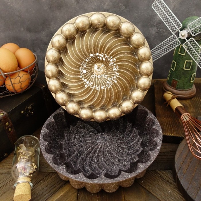 

✅Original Chefio Loyang New Charlotte Pan / Bundt Pan / Tulban / Butter Cake Pan Terbaru