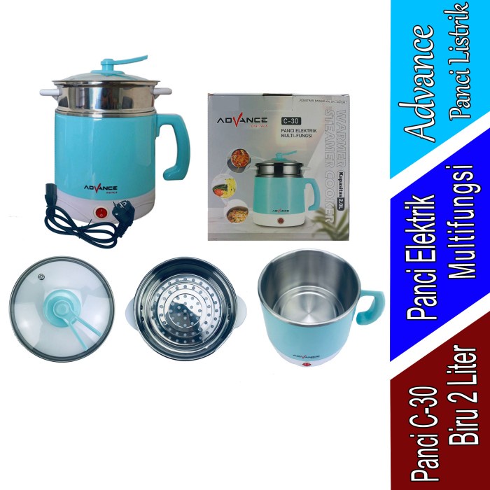 ✅Original Panci Elektrik Multifungsi - Advance - Panci Listrik - C-30 Biru 2L Berkualitas