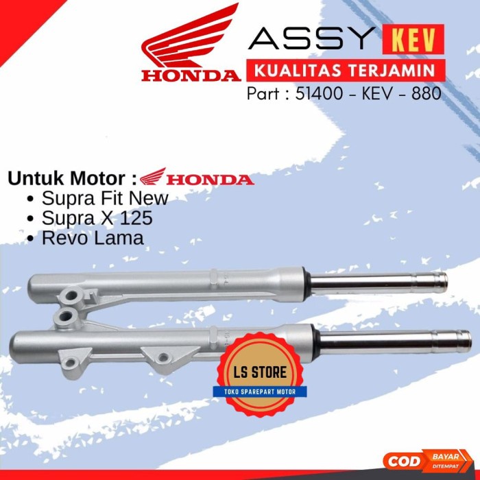 ✅Sale 2 Shockbreaker Depan Supra X 125 Supra Fit New Revo Lama 51400-Kev-880 Terbatas