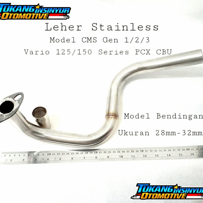 ✨Baru Leher Knalpot Stainless Model Cms Champion Motor Sport Vario 125/150 Terbatas