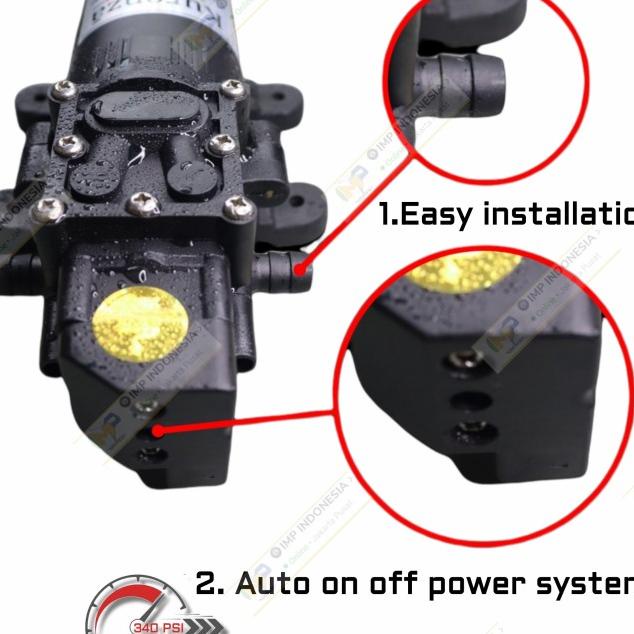 Pompa Air Otomatis 250psi dan Adaptor 10A DC Water Pump 100W Baru