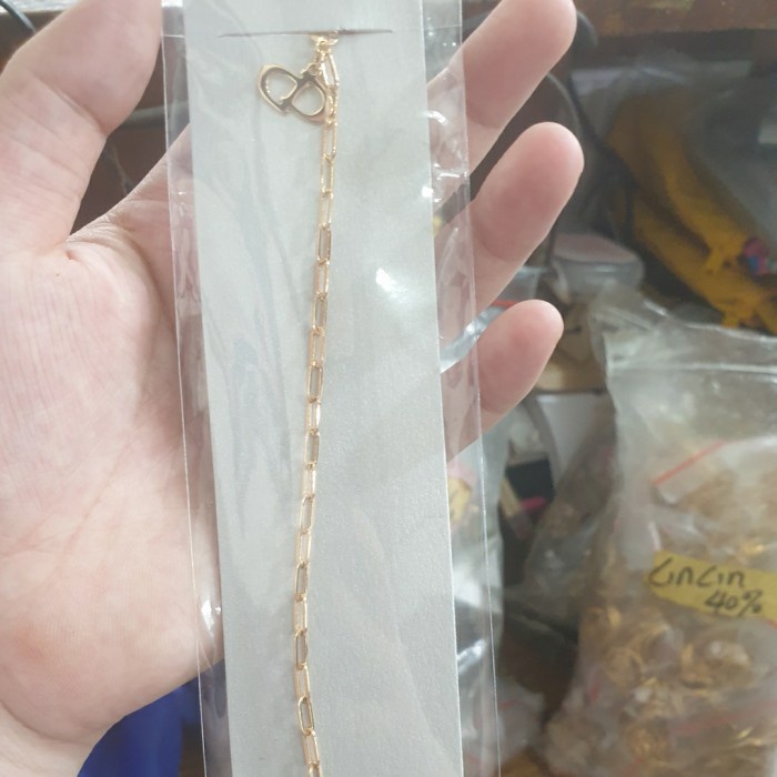 ✨Sale Gelang Rantai Tangan Nori Lebar Cd Emas Asli 700 16K 70 Diskon