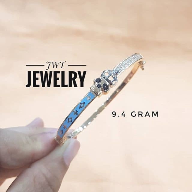 ✨Sale Gelang Emas Fashion Skull Tengkorak Alexander Mcqueen Keren Fashion Terbaru