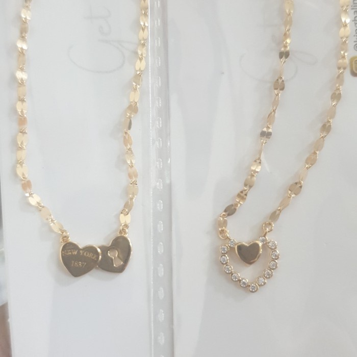 ✨Sale Kalung Koye Liontin Bandul Hati Love Emas Asli Muda 420 9K Tipis Terbaru