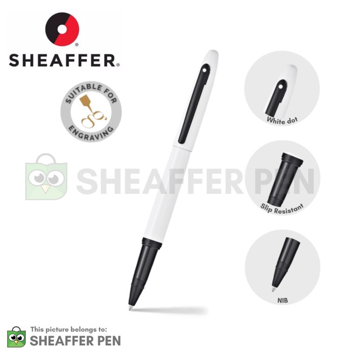 

✨Sale Sheaffer Vfm Gloss White Lacquer Featuring Black Trim Rollerball Diskon