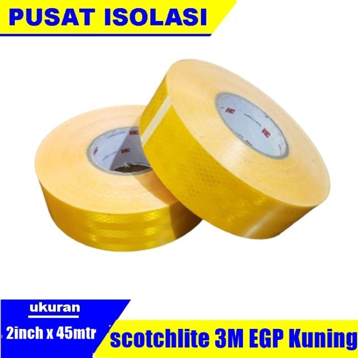 

✨Ready Stiker 3M Egp Kuning Yellow Ukuran 2 Inch X 45 Meter Berkualitas