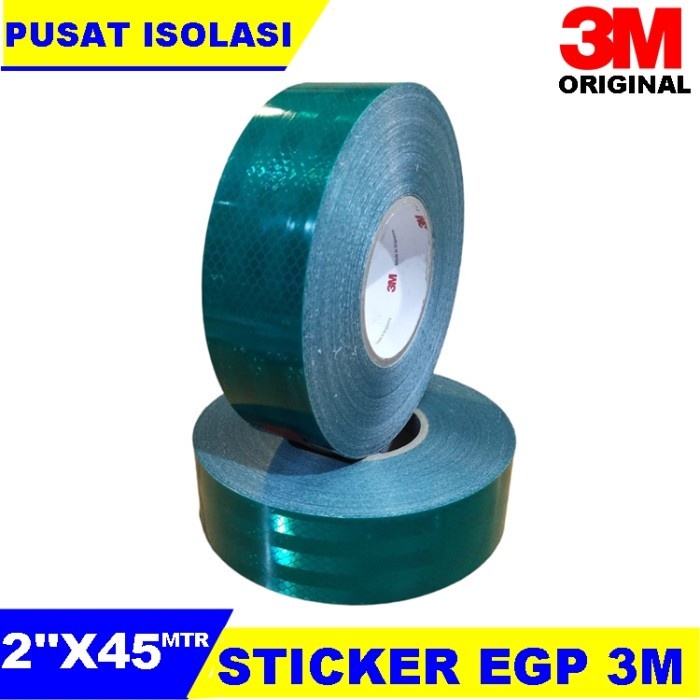 

✨Ready Sticker 3M Egp Hijau Reflector Green Ukuran 2 Inch X 45 Meter Diskon