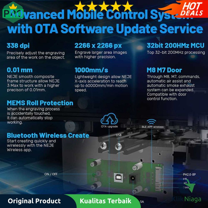 

✨Sale Neje 3 Laser Engraver Printer 40W - N30820 Klik Niaga Terbaru