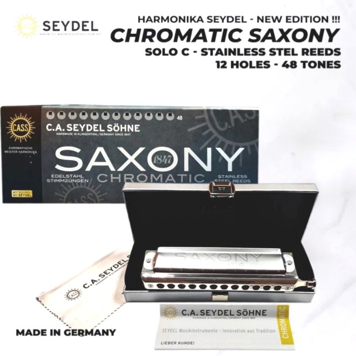 

✨Ready Harmonika Seydel Chromatic Saxony Solo Key C Original Germany Diskon