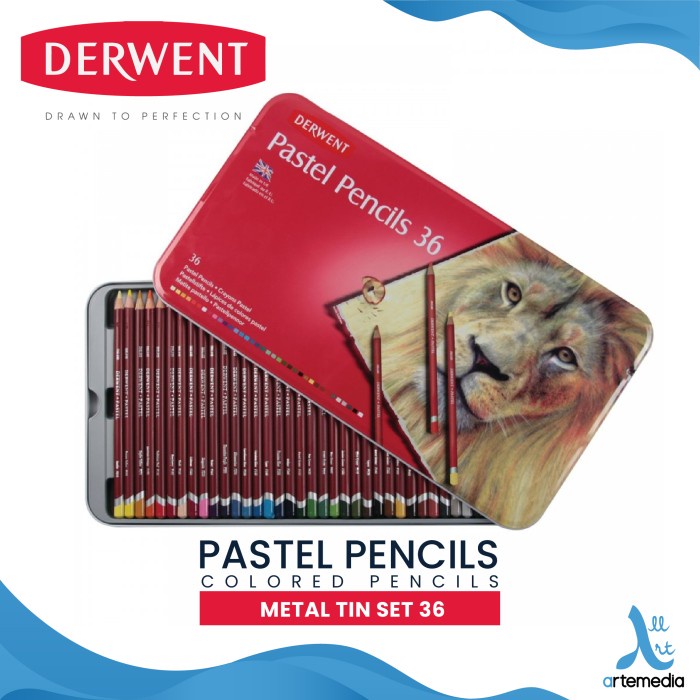 

✨Ready Pensil Warna Derwent Pastel 36 Pencil Color Metal Tin Set Limited