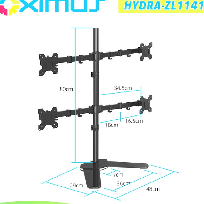 ✨New Bracket Monitor 13-27 In Standing Meja 4 Arm Lengan Zl 1141 Led Lcd Tv Diskon