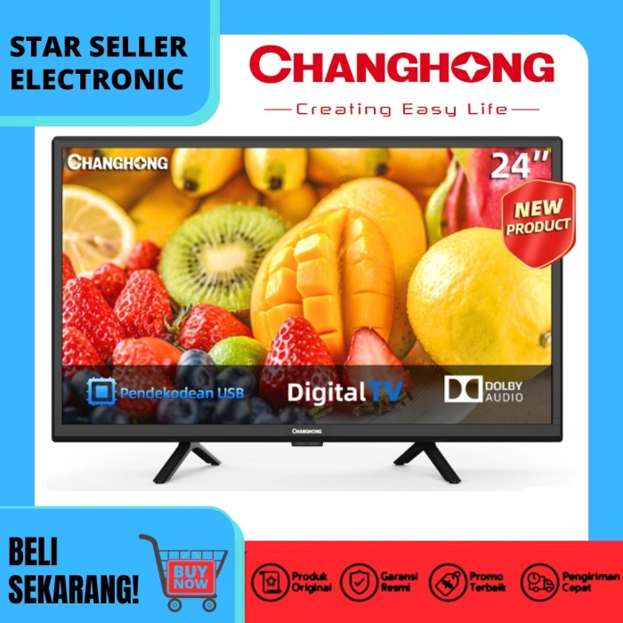 ✨New New Led Tv Changhong Digital L24G5W 24 Inch - Hd Led Tv -HdmiUsb Terbaru