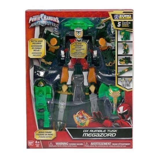 ✨Baru Bandai Power Rangers Ninja Steel Dx Rumble Tusk Megazord Mainan Robot Terbatas