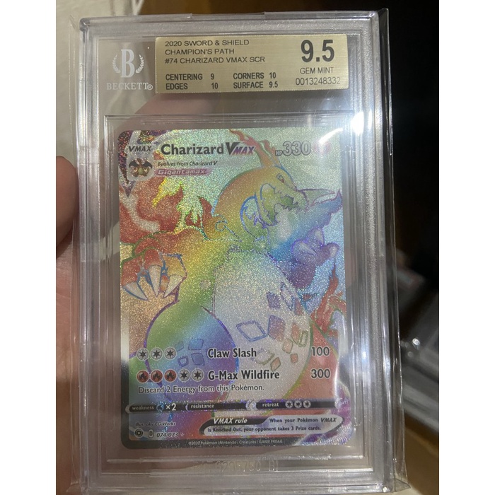 ✅Termurah Graded Pokemon Tcg Champion'S Path Charizard Vmax Hr Bgs 9.5 / Psa 10 Berkualitas