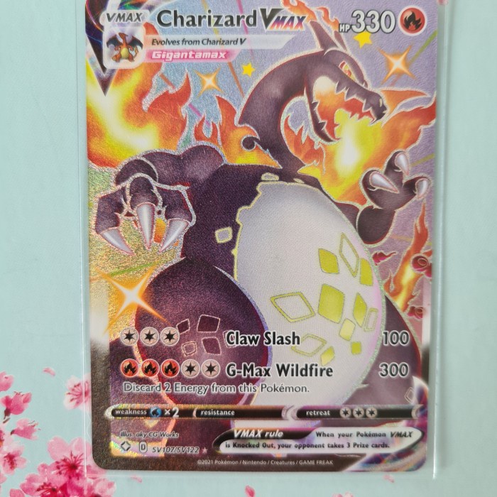 ✅Termurah Kartu Pokemon - Charizard V Max Shiny Shining Fates English Inggris Diskon