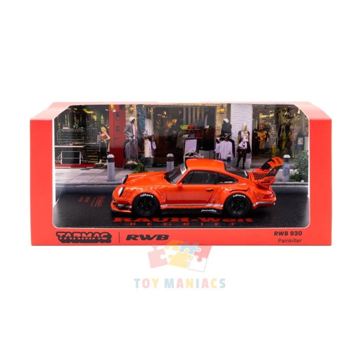 ✅Termurah Tarmac T43-013-Re2 Porsche 911 Rwb 930  Painkiller Version 2  Red Berkualitas