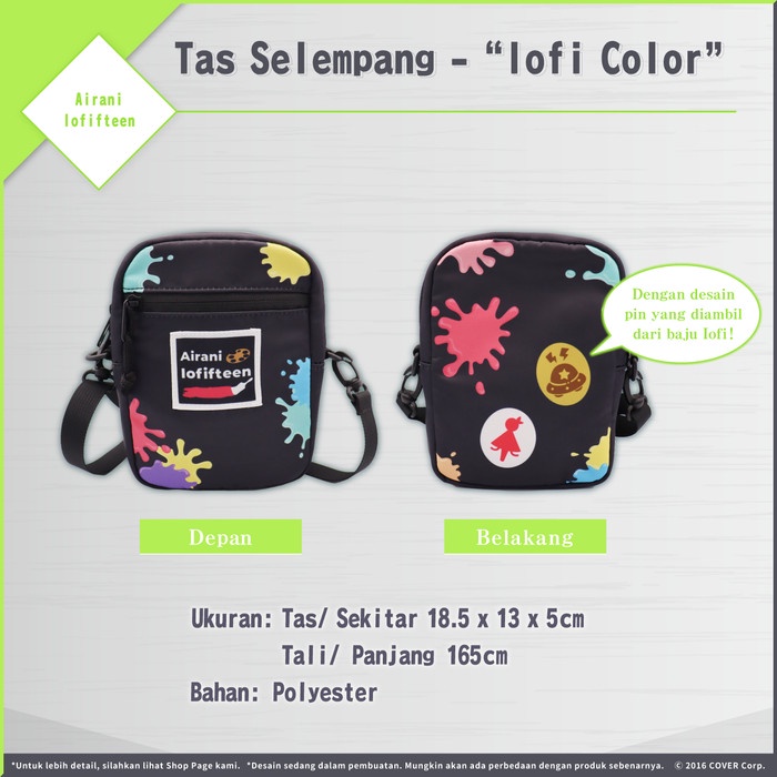 ✨New Hololive Merchandise Resale - Tas Selempang - Airani Iofifteen Terbaru