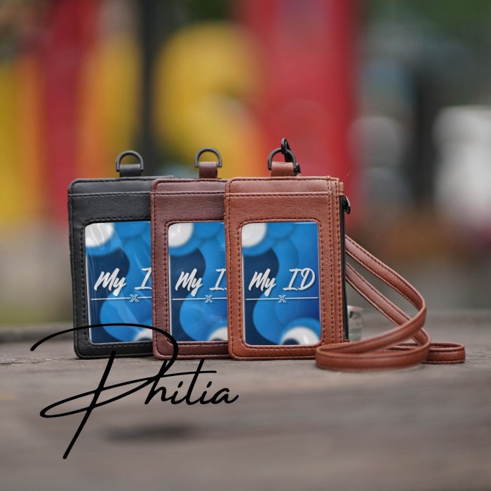 

NAME TAG DOMPET ID CARD KULIT ID LANYARD MELUWE HITAM