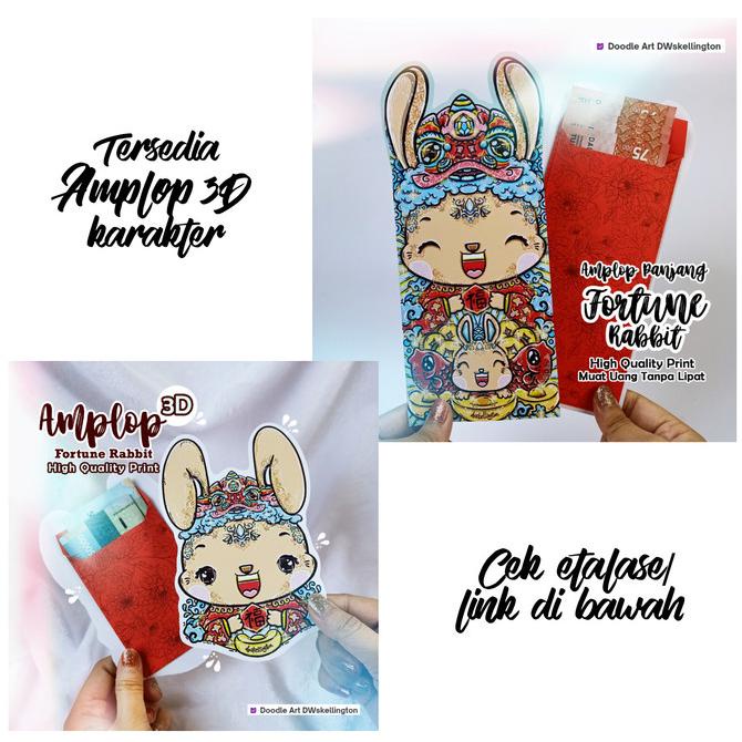 

Angpao Imlek Custom Tulisan Red Minimalis Amplop Envelope Panjang Dws Original