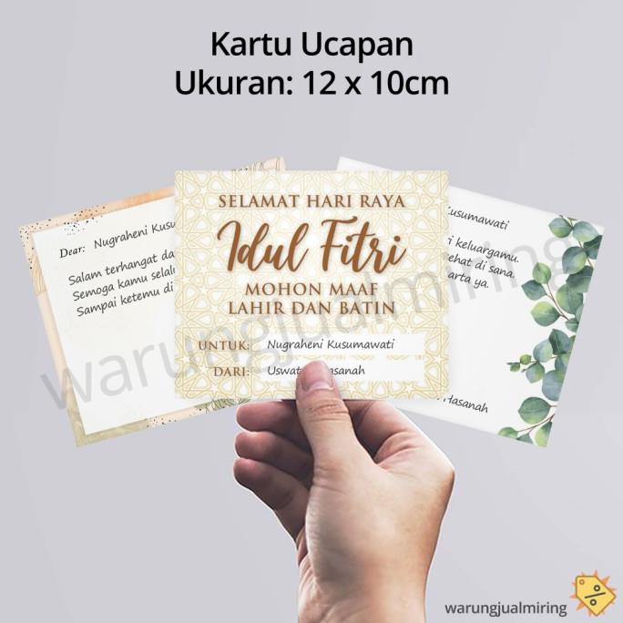 

Kartu Ucapan Greeting Card Tulisan Pesan Custom Idul Fitri Lebaran