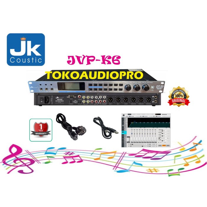 ✅New Ori Preamp Karaoke Jk Coustic Jvp-K6 Original Karaoke Prosessor Jvpk6 Terbaru