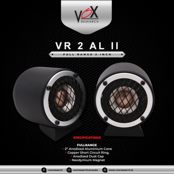 ✅Ori Fullrange Vox Vr 2 Al Ll - New - Fullrange 2 Inch By Vox Research Ori Limited