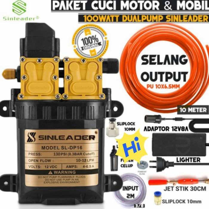 ✅New Pompa Sinleader Paket Komplit Paket Cuci Ac Motor Mobil Terbaru