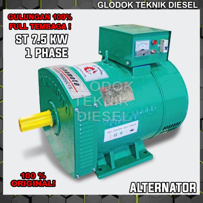 [Original] Dinamo Alternator Listrik St 7.5 Stc Kw Altenator Full Tembaga 1 Phase Limited