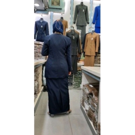 [EXCLUSIVE] MODEL TERKINI Seragam Biru Dongker Guru Wanita / Seragam Biru Dongker PNS ASN Guru /
