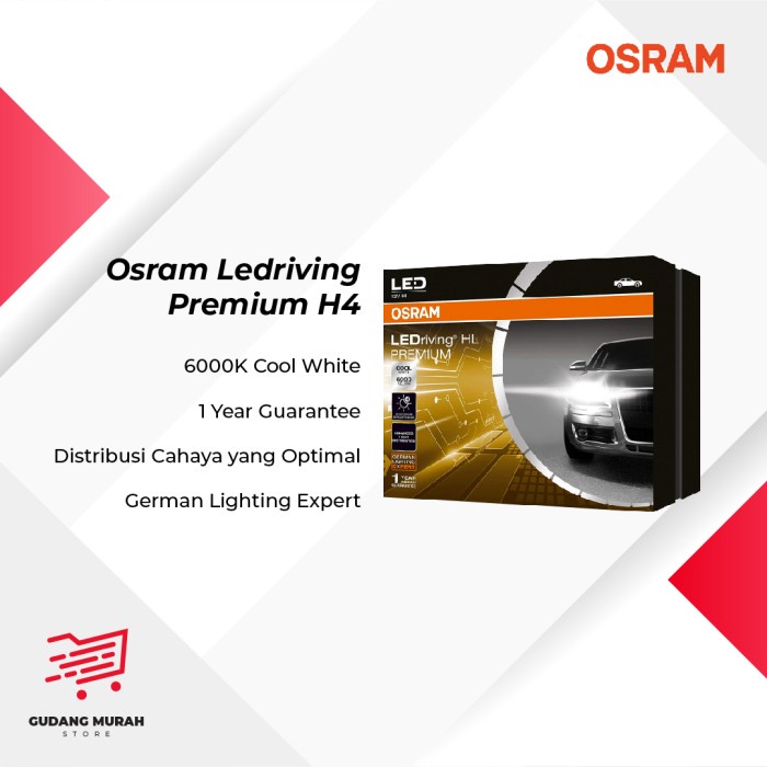 [Original] Osram Led Premium H4 46204Cw - Lampu Led Mobil Diskon