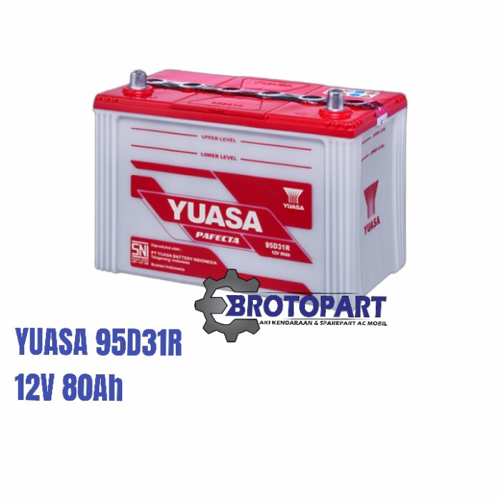 [Original] Aki Mobil Yuasa Pafecta 95D31R Pf 12V 80Ah Accu Basah Original Yuasa Berkualitas