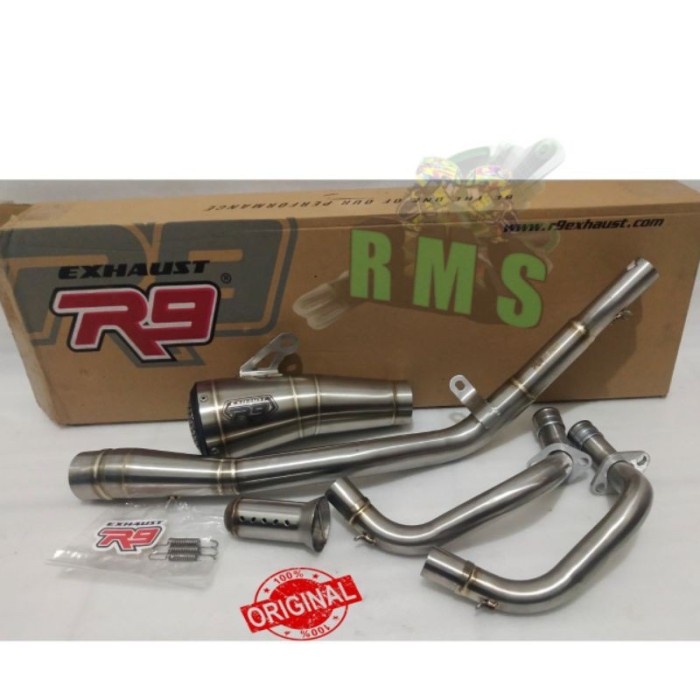 [Original] Knalpot R9 Gp Series Stainless Untuk Ninja 250 Fi Original R9 Terbatas
