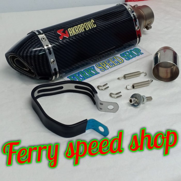 [Original] Knalpot Slip On Akrapovic Carbon R15 Cbr 150 Vixion Xabre Cb 150R Gsx Limited
