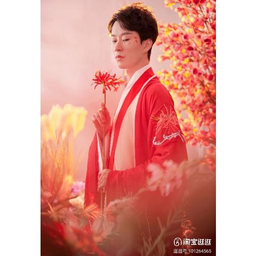 Viral Bunga Higabana Red Spider Lily Artifisial Lycoris Radiata Cosplay Properti Foto Hanfu Original