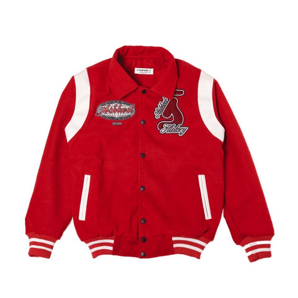 Jaket Varsity Pria Original By Zargham Oficial Asbhoel Xpepperxvvorld Red